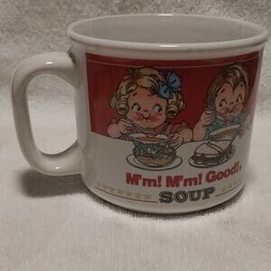 Campbell's Advertising Mug 1987 West Wood Ceramic Collectible White Multicolor